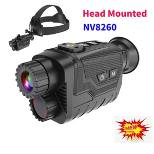 NV8260 36MP 400m 8X Head Mounted Night Vision Infrared Monocular In Battery - Picture 1 of 9