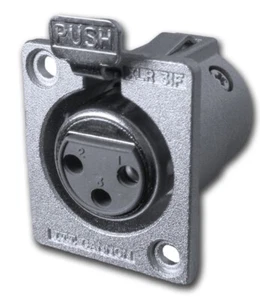 ITT CANNON XLR-3-31-F77 XLR Connettore montaggio pannello donna 3 poli - 2075 - Foto 1 di 4