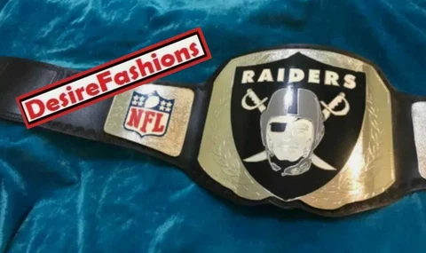 Raiders Heavyweight Wrestling Championship Leather Belt Cover