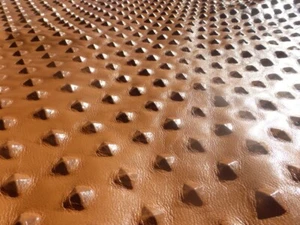 Lambskin leather hide skin Whiskey Embossed Studded Pattern slightly firm - Picture 1 of 6