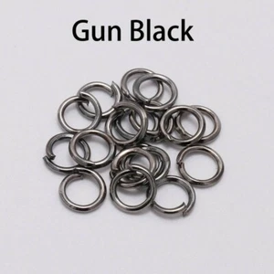 400 pz Anellini GUN BLACK Apribili Connettori Bigiotteria 5 - 8 -10 -12 mm - Foto 1 di 2
