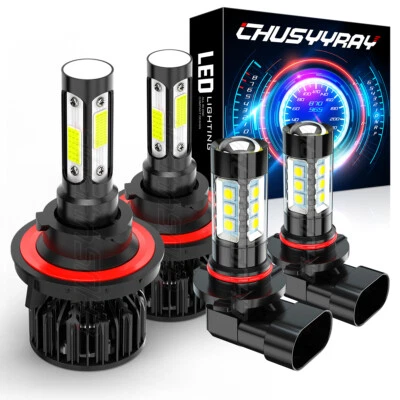 For Dodge Ram 4000 4500 5500 2006-2010 LED Headlight Fog Light Bulbs Combo Kit - Image 1 of 4