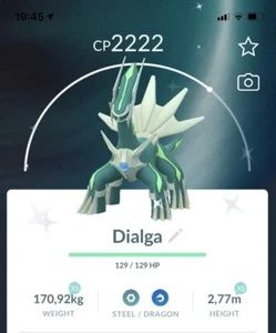 Shiny Dialga Pokemon Trade Go LV20 Registrado/Pokémon Trading Stardust de 30 Días - Imagen 1 de 1