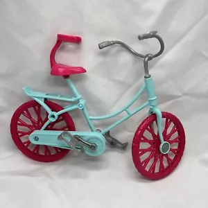 Mattel Barbie Doll Size Bicycle Pink Blue Silver Used See Pics - Picture 1 of 4