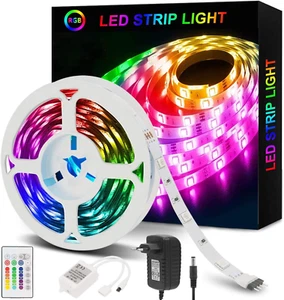 Sylevin Striscia 5M RGB Strisce LED- 5050 Strisce LED Luminose Con Telecomando, - Foto 1 di 12