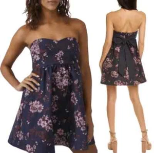Free People Matilda Mini Dress Fit and Flare Floral Size Medium - Picture 1 of 7