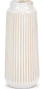 9 Inch White Ceramic Vase Decor, Flower Vase Modern, Boho Vases For Pampas Grass - Picture 1 of 6