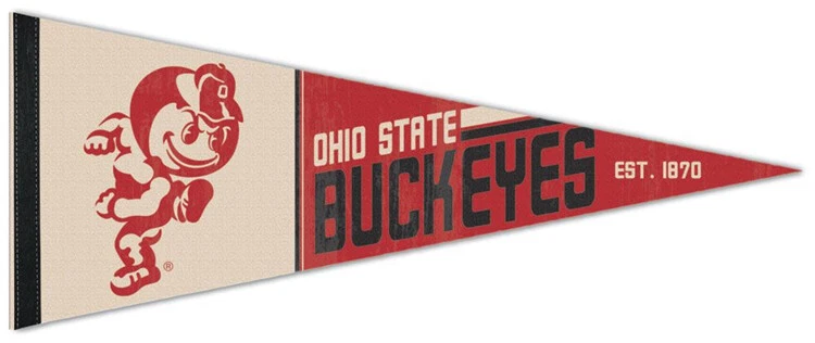 Ohio State Buckeyes Retro-1980s-BRUTUS-Style Premium Felt Collectors PENNANT - Image 1 of 1