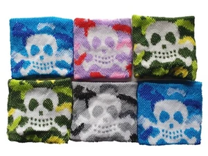 6 x bunte Camouflage Armee Totenkopf Armbänder Schweißbänder Party Tasche Füllung - Bild 1 von 1