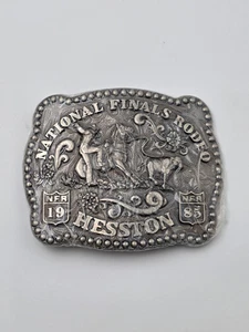 Finales Nacionales 1985 Rodeo Hesston Serie Aniversario Hebilla de Cinturón de Coleccionista - Imagen 1 de 5