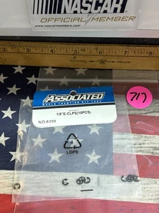 TEAM ASSOCIATED 6299 E-CLIPS: 1/8” / 10pc. USA Shipped - Picture 1 of 3