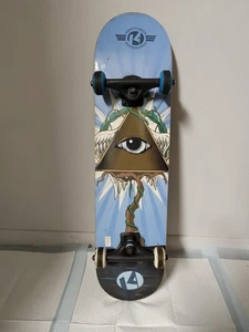 Kryptonics Holz Skateboard komplett 31" Trucks & Rollen Pyramid Eye Plants - Bild 1 von 11