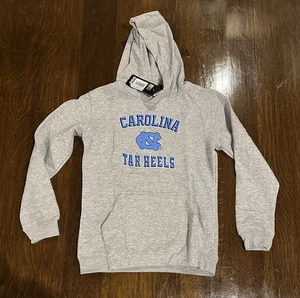 North Carolina Tar Heels Hoodie Youth Large Gray Pullover UNC Logo GEN2 NWT - Picture 1 of 6
