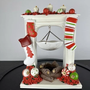 Yankee Candle Christmas Mantle Fireplace Tea Light Tart Wax Warmer Classic - Picture 1 of 15