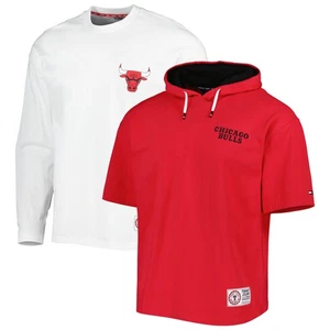 Combo de camiseta y sudadera con capucha Tommy Jeans rojo/blanco Chicago Bulls Matthew 2 en 1 para hombre - Imagen 1 de 9
