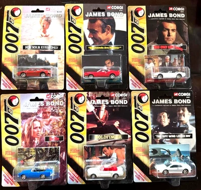 NOS MIP 1999 CORGI JAMES BOND 007 SET OF 6, 1:64 SCALE - Image 1 of 4