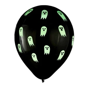Halloween Party Balloons Ghost Glow In The Dark 30 Count Spooky GITD Decor NIB - Picture 1 of 7