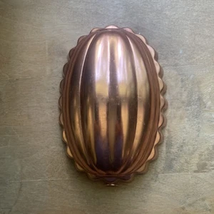 Vintage Copper Oval Mold Pudding Watermelon Small Decor Wall Hanging 4.5” x 7” - Picture 1 of 7