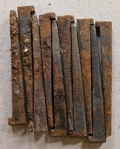 Vintage Antique reclaimed straight Hand Forged Handmade Nails 2.5 inch long 10pk - Picture 1 of 2