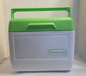 Rubbermaid Vintage Años 90 Blanco y Lima Mini Enfriador Fiambrera Personal Paquete de 6 Mod - Imagen 1 de 9