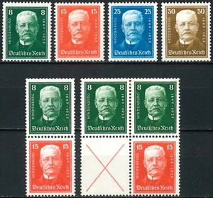 ALEMANIA 1927 80 Aniversario del Nacimiento de Paul von Hindenburg - MH - Imagen 1 de 2