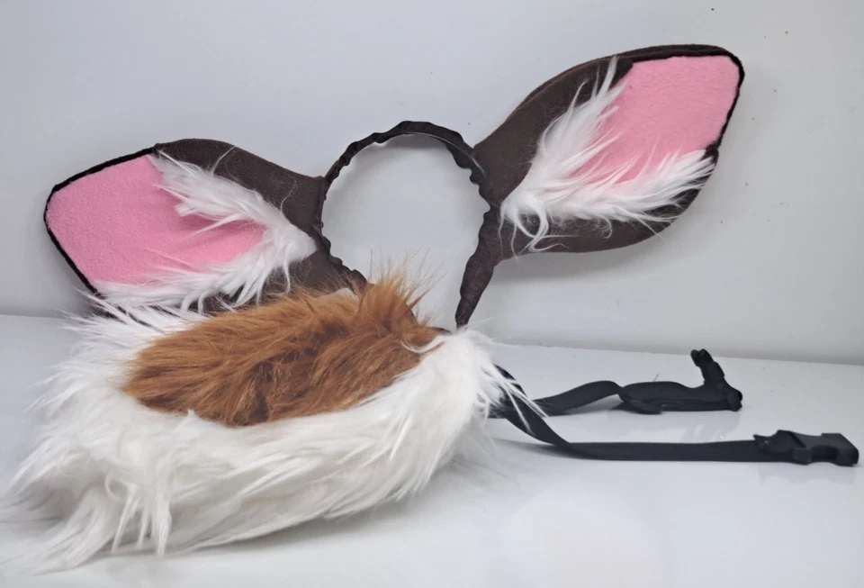 Conjunto de Disfraz de Animal de Conejo de Pascua Orejas de Conejo Marrón Adulto Foto 1 de 4