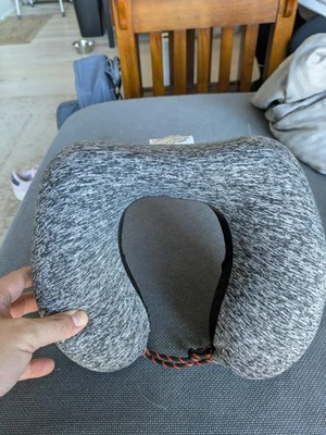 "Go" Brand Neck Pillow for Air Travel, Barely Used, Removable Cover - Image 1 of 4