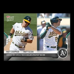 Matt Chapman & Matt Olson - 2021 MLB Topps Now Card 346 - Print Run: 309 - Picture 1 of 2