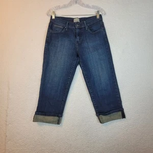 Levi’s Capri Jeans Women’s Size 4 Mid Rise Navy Blue Denim Rolled Cuffs - Picture 1 of 24