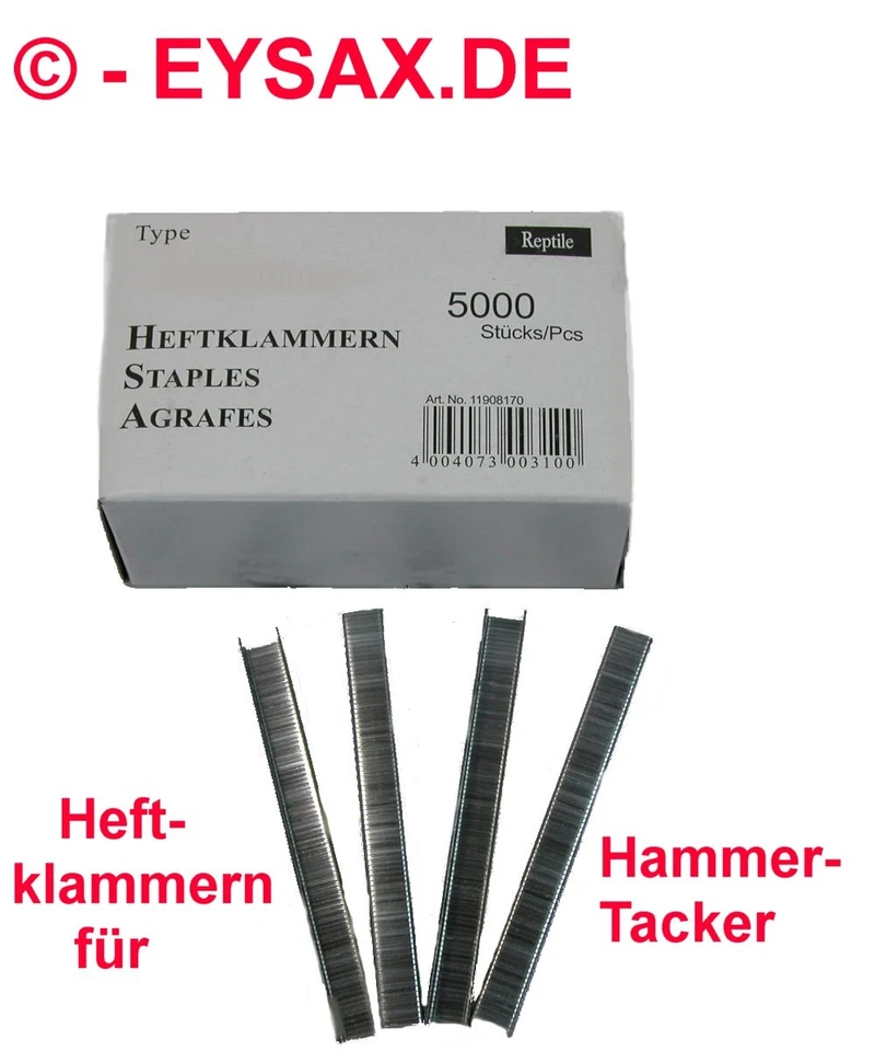 Heftklammern/Tackerklammern Hammer-Tacker Handtacker TYP13/37 Rapid R19 R23 R33 - Bild 1 von 1