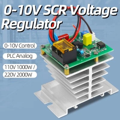 PLC Analog 0-10V Voltage Regulator AC SCR Speed Controller Thermostat Dimmer - Image 1 of 4