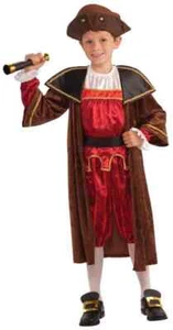 Christopher Columbus Historical Explorer Fancy Dress Up Halloween Child Costume - Picture 1 of 10