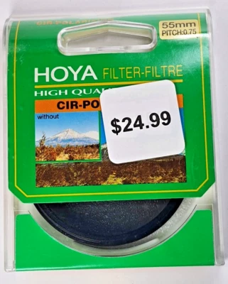 Hoya 55mm Circular Polarizer CPL Glass Lens Filter PL-CIR polarizing E55 E-55 - Image 1 of 4
