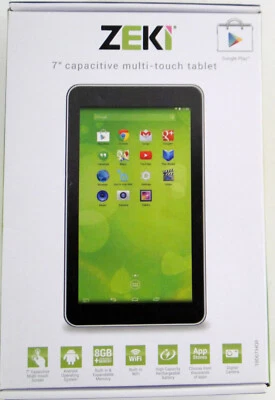 7" Black Android Tablet  by Zeki  8GB, Wi-Fi,  Free Shipping - Image 1 of 3