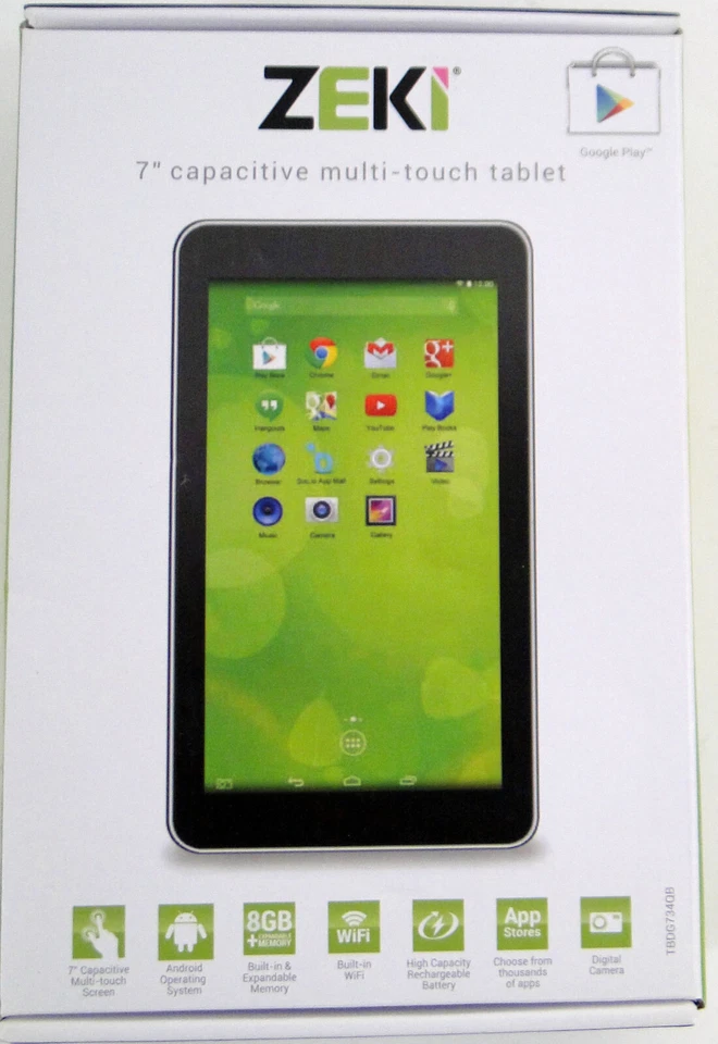 7" Black Android Tablet  by Zeki  8GB, Wi-Fi,  Free Shipping - Image 1 of 3