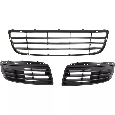 Front Grille & Fog Light Covers Set For 2005-2010 Volkswagen Jetta Sedan 3pc — 第 1/4 张图片