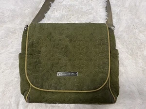 Petunia Pickle Bottom Hunter Green Quilted Boxy Backpack Tote Baby Diaper Bag - Picture 1 of 12