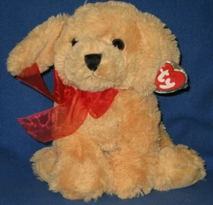 PELUCHE TY CLASSIC - GOLDWYN el perro - arco rojo - como nuevo con ETIQUETAS COMO NUEVO - Imagen 1 de 1