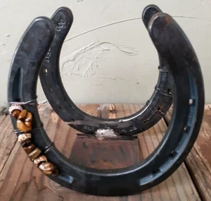 OOAK Serviettenhalter Hufeisen & Tigerauge Perlen - Bild 1 von 5