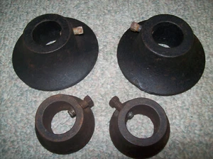 4 COLLARI BILANCIERE VINTAGE BODYBUILDING york Fitness MANUBRIO homegym STRONGMAN ferro* - Foto 1 di 4