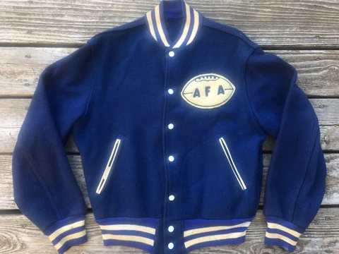 Air Force Academy Letterman Jacket Vtg Falcons Varsity football 60s 70s wool Med Cover