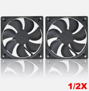 1/2x DC12V 2PIN PC Cooling Fan 120mm Computer Case Cooler CPU Heat Sink Silent - Picture 1 of 11