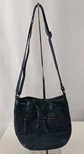 Vilenca Holland Anthropologie Schultertasche Crossbody Handtasche Dark Teal Leder - Bild 1 von 4