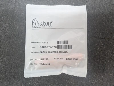 New, Fischer Connector, DBPLU103Z056-130VGD, PANEL MOUNTED REAR RECEP - Image 1 of 3