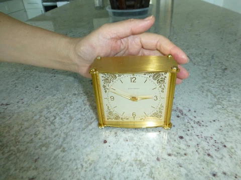 Vintage Bucherer Wind Up Musical Table Alarm Clock (Watch The Video) Cover