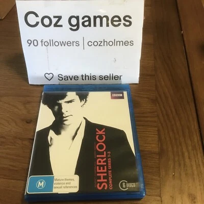 Sherlock Complete Series 1,2,3 Box Set Blu Ray Australian Release - image 1 of 4