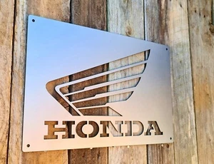 HONDA Metal Sign -MOTORCYCLE -UK Made -Garage Sign- Man Cave 50CM - Picture 1 of 6