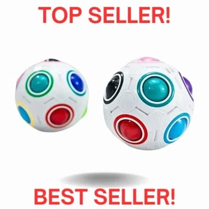 NEW Magic Rainbow Puzzle Ball Fidget Game Brain Teaser Toy Kids Fun Adults Gift - Picture 1 of 3