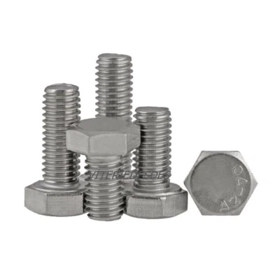 Vis M14 En Acier Inox Pour Boulons Tête Hexagonale UNI5739 5737 DIN933 931 - Photo 1/4