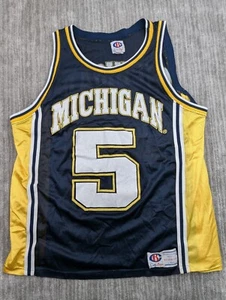 Vintage 90’s Michigan Wolverines Fab Five 5 Jalen Rose City Boys Jersey Size L - Picture 1 of 14